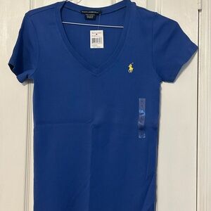 Ralph Lauren Blue Fitted Polo T-Shirt